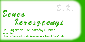 denes keresztenyi business card